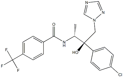 N-[(1R,2R)-2-(4-Chlorophenyl)-2-hydroxy-1-methyl-3-(1H-1,2,4-triazol-1-yl)propyl]4-(trifluoromethyl)benzamide 구조식 이미지