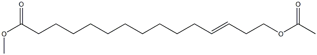 15-Acetoxy-12-pentadecenoic acid methyl ester 구조식 이미지