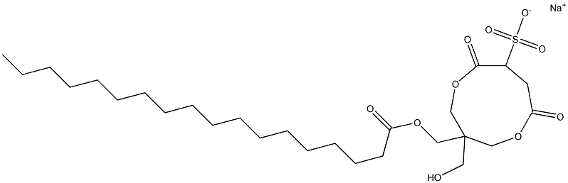 1-(Stearoyloxymethyl)-1-(hydroxymethyl)-4,7-dioxo-3,8-dioxacyclononane-6-sulfonic acid sodium salt Structure