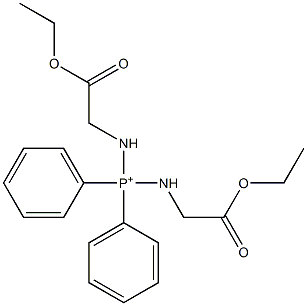 Diphenylbis[(ethoxycarbonylmethyl)amino]phosphonium 구조식 이미지