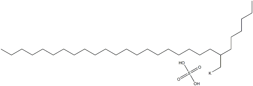 Sulfuric acid 2-hexyltricosyl=potassium salt 구조식 이미지