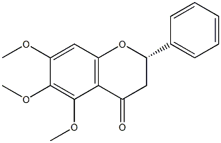 (2S)-5,6,7-Trimethoxyflavanone Structure