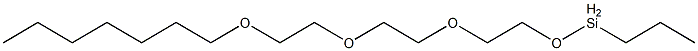 Propyl[2-[2-[2-(heptyloxy)ethoxy]ethoxy]ethoxy]silane Structure