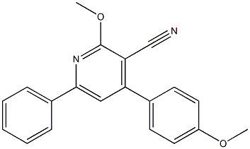 2-Methoxy-4-(4-methoxyphenyl)-6-phenylpyridine-3-carbonitrile 구조식 이미지