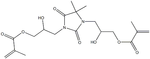 1,3-Bis(2-hydroxy-3-methacryloyloxypropyl)-5,5-dimethylhydantoin 구조식 이미지