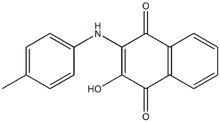 2-Hydroxy-3-(4-methylphenyl)amino-1,4-naphthoquinone 구조식 이미지