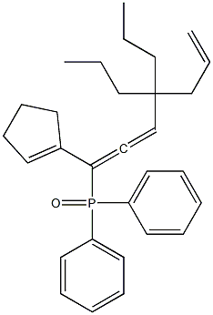 1-(1-Cyclopentenyl)-1-(diphenylphosphinyl)-4,4-dipropyl-1,2,6-heptatriene 구조식 이미지