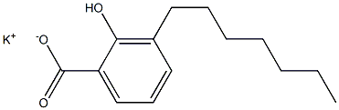 3-Heptyl-2-hydroxybenzoic acid potassium salt Structure