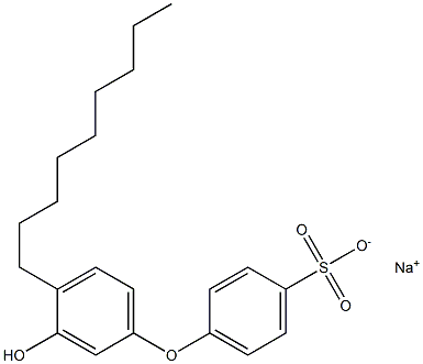 3'-Hydroxy-4'-nonyl[oxybisbenzene]-4-sulfonic acid sodium salt 구조식 이미지