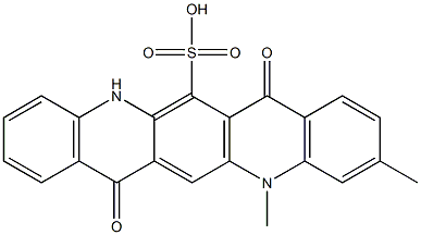 5,7,12,14-Tetrahydro-10,12-dimethyl-7,14-dioxoquino[2,3-b]acridine-6-sulfonic acid 구조식 이미지