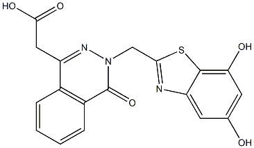 3-[(5,7-Dihydroxy-2-benzothiazolyl)methyl]-3,4-dihydro-4-oxophthalazine-1-acetic acid Structure