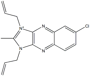 6-Chloro-2-methyl-1,3-bis(2-propenyl)-1H-imidazo[4,5-b]quinoxalin-3-ium Structure