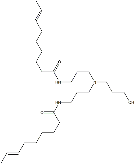 N,N'-[3-Hydroxypropyliminobis(3,1-propanediyl)]bis(7-nonenamide) 구조식 이미지