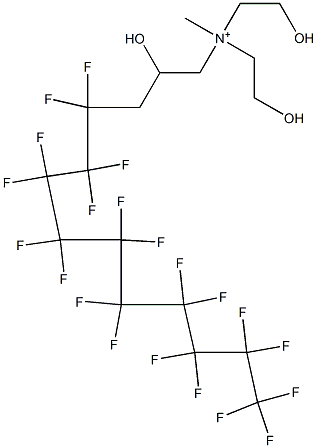 4,4,5,5,6,6,7,7,8,8,9,9,10,10,11,11,12,12,13,13,13-Henicosafluoro-2-hydroxy-N,N-bis(2-hydroxyethyl)-N-methyl-1-tridecanaminium 구조식 이미지