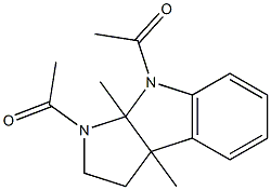 1,8-Diacetyl-3a,8a-dimethyl-2,3,3a,8a-tetrahydropyrrolo[2,3-b]indole Structure