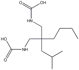 Dicarbamic acid 2-butyl-2-isobutyl-1,3-propanediyl ester 구조식 이미지