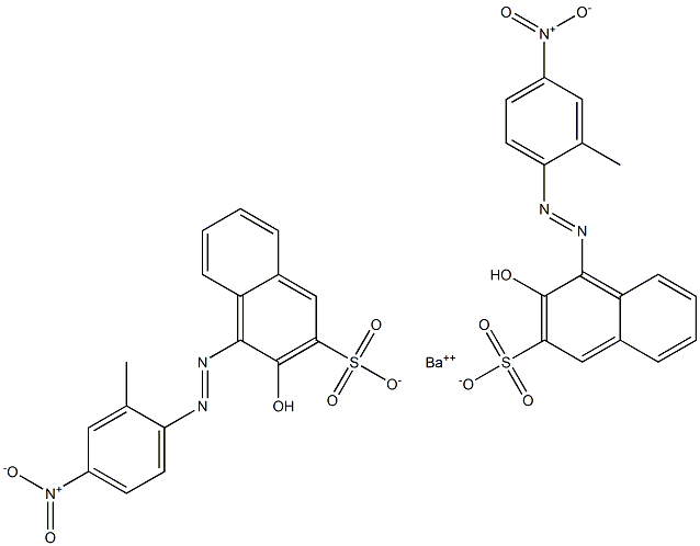 Bis[1-[(2-methyl-4-nitrophenyl)azo]-2-hydroxy-3-naphthalenesulfonic acid]barium salt Structure