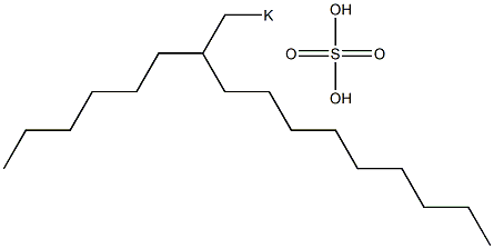 Sulfuric acid 2-hexylundecyl=potassium salt 구조식 이미지