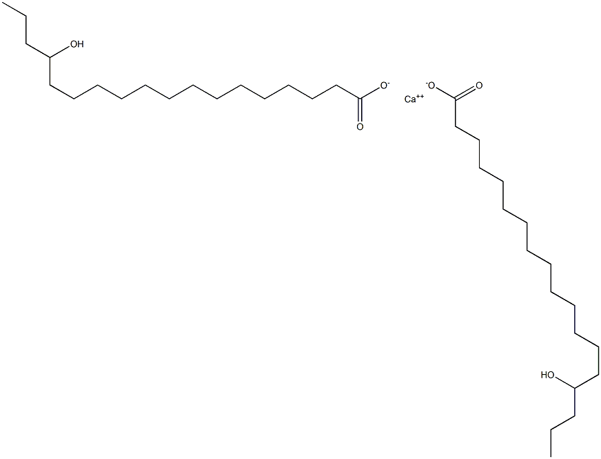 Bis(15-hydroxystearic acid)calcium salt Structure