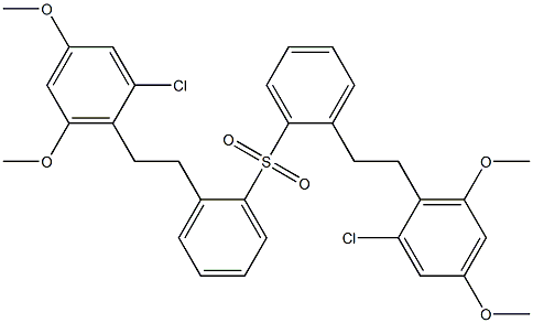 [2-(2-Chloro-4,6-dimethoxyphenyl)ethyl]phenyl sulfone Structure