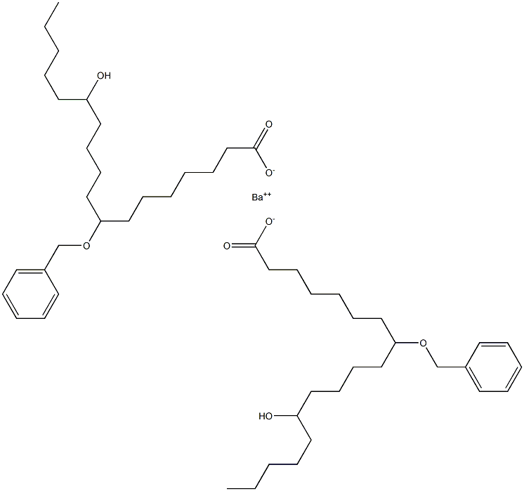 Bis(8-benzyloxy-13-hydroxystearic acid)barium salt 구조식 이미지