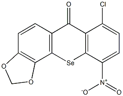 5,6-Methylenedioxy-1-chloro-4-nitro-9H-selenoxanthene-9-one Structure