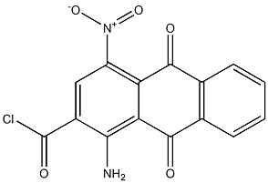 1-Amino-9,10-dihydro-4-nitro-9,10-dioxoanthracene-2-carbonyl chloride 구조식 이미지