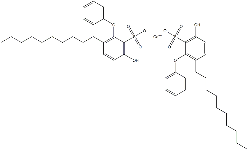 Bis(3-hydroxy-6-decyl[oxybisbenzene]-2-sulfonic acid)calcium salt 구조식 이미지