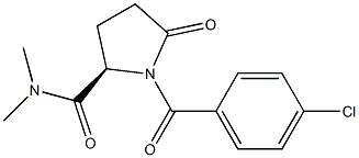(2R)-1-(4-Chlorobenzoyl)-N,N-dimethyl-5-oxo-2-pyrrolidinecarboxamide Structure