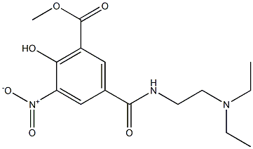 N-[2-(Diethylamino)ethyl]-6-hydroxy-5-nitroisophthalamic acid methyl ester 구조식 이미지