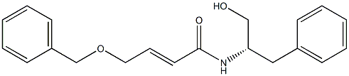 (E)-N-[(S)-1-Benzyl-2-hydroxyethyl]-4-benzyloxy-2-butenamide 구조식 이미지