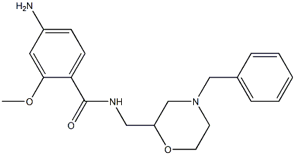 N-(4-Benzylmorpholin-2-ylmethyl)-4-amino-2-methoxybenzamide 구조식 이미지