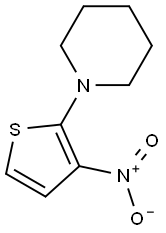 3-Nitro-2-(1-piperidinyl)thiophene 구조식 이미지