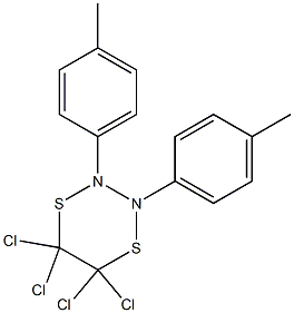 2,3-Di-p-tolyl-5,5,6,6-tetrachloro-1,4-dithia-2,3-diazacyclohexane Structure