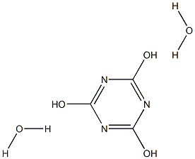 Cyanuric acid dihydrate Structure