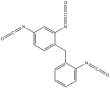 4-(2-Isocyanatobenzyl)-1,3-phenylenediisocyanate 구조식 이미지