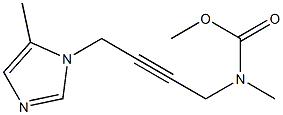 N-Methyl-N-[4-(5-methyl-1H-imidazol-1-yl)-2-butynyl]carbamic acid methyl ester 구조식 이미지