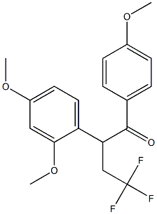 1-(4-Methoxyphenyl)-2-(2,4-dimethoxyphenyl)-4,4,4-trifluoro-1-butanone Structure