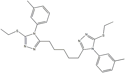 5,5'-(1,5-Pentanediyl)bis[4-(3-methylphenyl)-3-ethylthio-4H-1,2,4-triazole] Structure