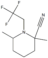 2-Cyano-2,6-dimethyl-1-(2,2,2-trifluoroethyl)piperidine Structure