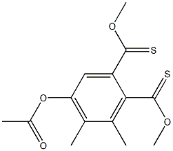 5-Acetoxy-3-methyl-4-methylthiophthalic acid dimethyl ester 구조식 이미지