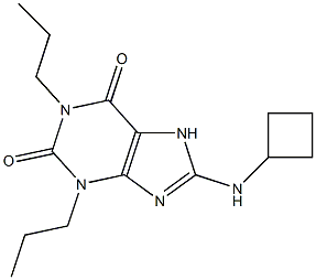 8-Cyclobutylamino-1,3-dipropylxanthine 구조식 이미지