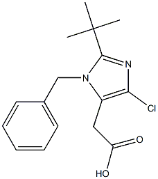 4-Chloro-2-tert-butyl-1-(benzyl)-1H-imidazole-5-acetic acid 구조식 이미지