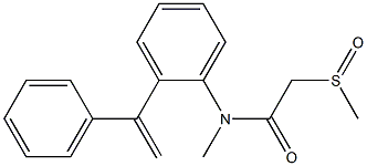 N-Methyl-N-[2-(1-phenylethenyl)phenyl](methylsulfinyl)acetamide 구조식 이미지