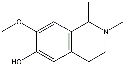 1,2-Dimethyl-7-methoxy-1,2,3,4-tetrahydroisoquinolin-6-ol Structure