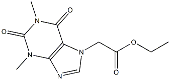 1,3-Dimethyl-7-(ethoxycarbonylmethyl)xanthine 구조식 이미지