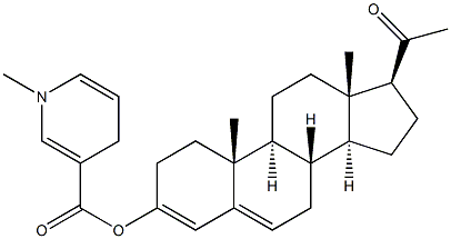 3-[(1,4-Dihydro-1-methylpyridin)-3-ylcarbonyloxy]pregna-3,5-dien-20-one 구조식 이미지