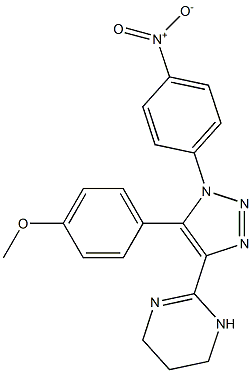 1-(4-Nitrophenyl)-4-[(3,4,5,6-tetrahydropyrimidin)-2-yl]-5-(4-methoxyphenyl)-1H-1,2,3-triazole 구조식 이미지