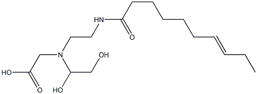 N-(1,2-Dihydroxyethyl)-N-[2-(7-decenoylamino)ethyl]aminoacetic acid Structure