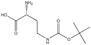 [R,(-)]-2-Amino-4-(tert-butyloxycarbonylamino)butyric acid 구조식 이미지